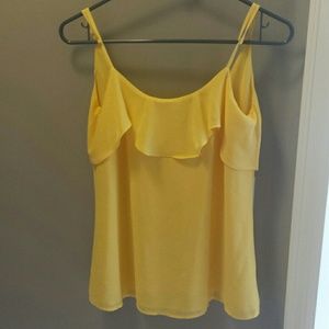 ⭐Yellow chiffon tank top